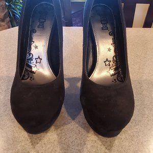 Brash Black Velvet heels - Only worn twice